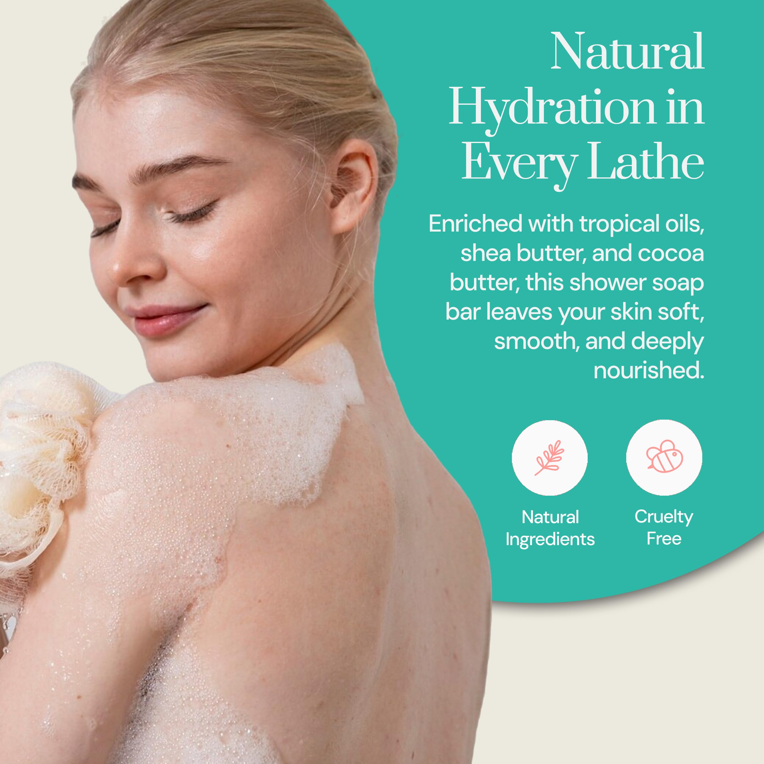 Soapstones Pure Lavender Cold Processed Soap - Shea Butter, Cocoa, Castor & Olive Oil Infused Hydrating Soap Bar - Essential Oil Infused Natural Body Bar Soap